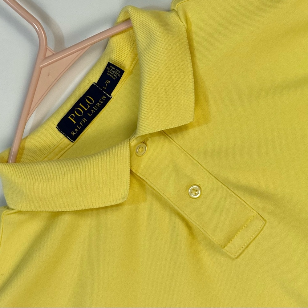 Polo Ralph Lauren Bright Yellow Polo Shirt Size L‎ Excellent